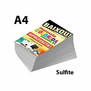 Papel sulfite 75g a4 4x0 off set Brilho 